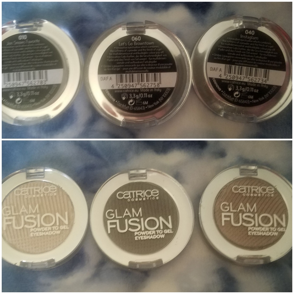 3 glam fusion eyeshadows